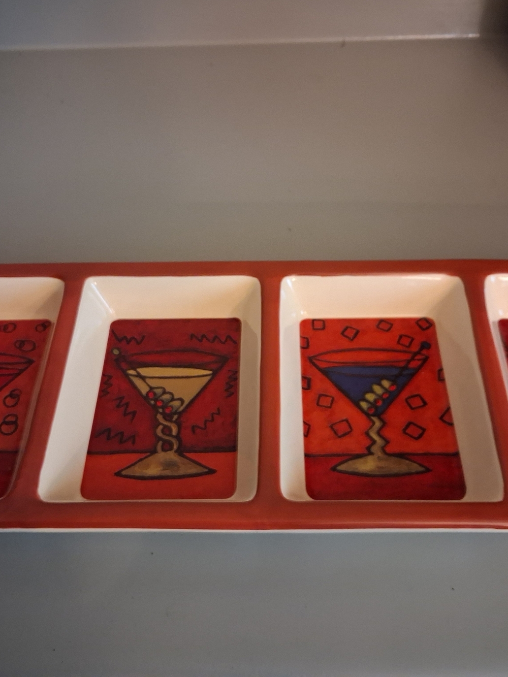 Carolyn Oltman Art In Motion - Martini Appetizer Tray